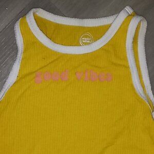 Wonder Nation Yellow Mini Cropped Top